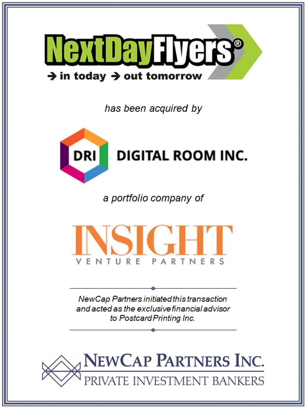 Postcard Printing Inc. NewCap Partners Inc.